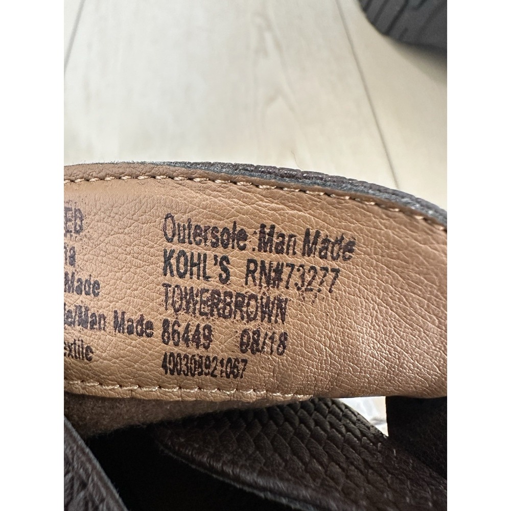 NWT Croft & Barrow Brown Pebbled Buckle Ankle Boots Ortholite Lug Sole W 8.5M - Picture 9 of 10